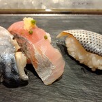 魚がし日本一 - 光物三カン　〆さば　あじ　小肌