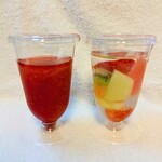 杉山フルーツ店 - ミックスゼリーとラズベリーゼリー