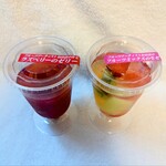 杉山フルーツ店 - ミックスゼリーとラズベリーゼリー
