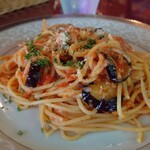 カフェぶなの森Ｆｕｕ - 料理写真:ナスとモッツァレラチーズのパスタ 850円