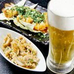 まぁる。 - お得なビールセット　一品とビールで乾杯