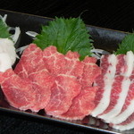まぁる。 - 天然馬刺し3種盛り！！
