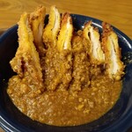 チャンポンハウスたつや - カツカレースパゲティ☆　特大チキンカツ