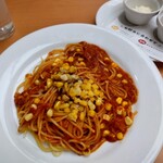 デニーズ - 【期間限定】2種のコーンのアラビアータ～ピュアホワイト&スーパースイートコーン（小倉智巳シェフコラボ）