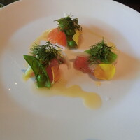 THE SODOH HIGASHIYAMA KYOTO - 旬の野菜を添えた信州サーモンのカルパッチョ