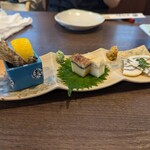 炭焼うな富士 - おつまみ三種