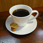 キッチン ブルー グローブ - ホットコーヒーのアップ