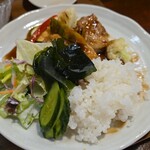 キッチン ブルー グローブ - 最後のワンプレート