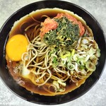 立喰 かめや - 立喰かめや　ミックス天・生卵そば