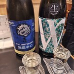 ワタリガラス - 本日の日本酒。楽しみにしてた黒龍は既に終わっててショック。常時置いといて〜と懇願。