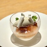 マンサルヴァ - 白桃とラベンダーアイスの爽やかドルチェ。
      これもめっちゃ好み〜♪