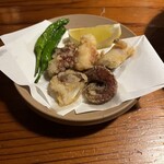 鬼の厨 しんすけ - 地ダコの唐揚げ　冷めないうちにお召し上がりくださいね