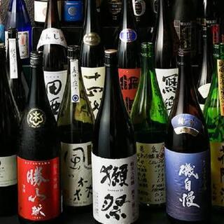 ブランド銘酒、而今など、全国から多数取り揃えております。