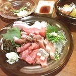 栄太 - 刺身4点盛500円也♪