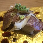 やきにく 飛牛 - SNSでお店を紹介するともらえる肉寿司♪