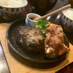 金魚亭 - 塩こうじハンバーグ(唐揚げトッピング)