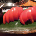 炭火焼肉 あもん - 塩トマト　ズームアップ
