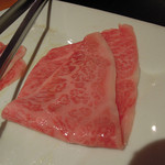 炭火焼肉 あもん - 焼きしゃぶ＠神戸牛サーロイン