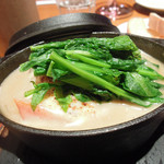 炭火焼肉 あもん - 牡蠣と菜の花のグラタン　ズームアップ