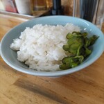 えんふく家 - ライス。普通盛り　￥プライスレス