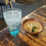 まるう商店 - 水翠ソーダ＆お通し