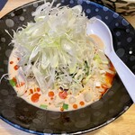 牛骨ラーメン たかうな - 冷やし担々麺のネギタップリ