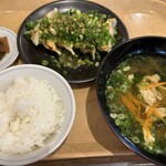 味噌と餃子 青源  パセオ店 - 青源のネギ味噌餃子セット〜シングル　880円