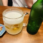 亀戸煮干中華蕎麦 つきひ - キンキンのハートランド瓶ビール（＾ν＾）