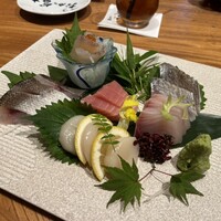 鰻う おか冨士 - お刺身盛り合わせ