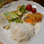 キッチン ブルー グローブ - 再びワンプレート