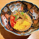 鼓道 - 夏野菜お浸し