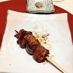 焼鳥 喜多村 - 血肝　和辛子をつけて