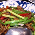 中国料理 福 - 牛肉とニンニクの芽炒め