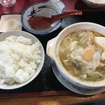 まんぷく - ホルモン鍋定食（1,050円）