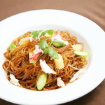 Braised crab meat and glass noodles in soy sauce