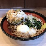 そばの神田 東一屋 - アサソバビンボー！　
      冷し朝そば＋小柱かき揚げ！