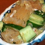 Jellyfish and cucumber with spicy sauce