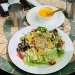 旧軽井沢Cafe 涼の音 - ランチセット1300円（税抜）タコライス