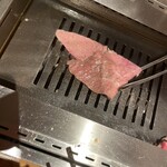 ビーフキッチン - 焼きしゃぶ　焼いてるところ