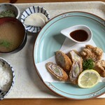 味倶楽部 ハーフタイム - アスパラのロース巻きカツとから揚げ　1,200円