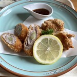 味倶楽部 ハーフタイム - アスパラのロース巻きカツとから揚げ