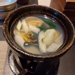 日本料理 華暦 - 朝の濱鍋　鮑　浅利