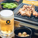 鶏匠 - ドリンク写真:ビールと相性抜群！