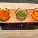 日本料理 華暦 - 3種類の野菜ジュース