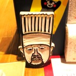 洋食 おがた - シェフの似顔絵消しゴムスタンプ