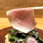 洋食 おがた - 前菜　熊本産”走る豚のロースハム”のサラダ