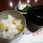 萌えぎ - むかごとさつま芋のご飯