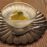 割烹さいお - 豆乳ムース＆メロンコンポート