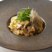 ★地鶏のカルボナーラ　白味噌仕立て
