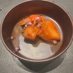 北海道焼肉 北うし - 桃と縞海老のキムチ